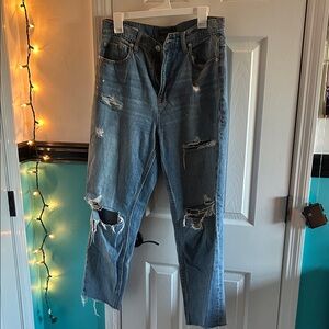 Aeropostale Blue Curvy Mom Jeans